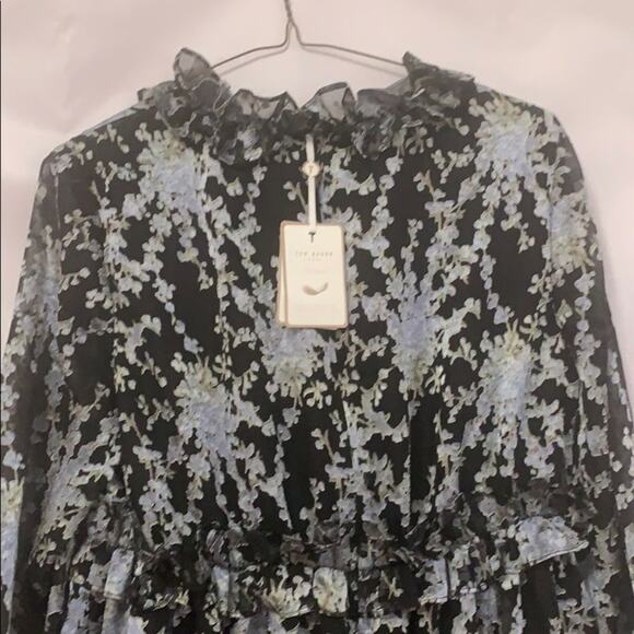 NWT TED BAKER LONDON RUFFLE DETAILS DRESS … - Picture 5 of 9